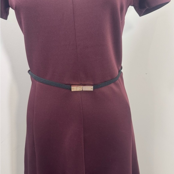 Dynamite Pencil Women's Dress V-Neck Cap Sleeve Raised Waist Bodycon Sheath M - Picture 3 of 13